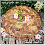 Cutting board BUTCHER BLOCK ROUND 40x6cm +/-4.8kg talenan kayu jati Jepara